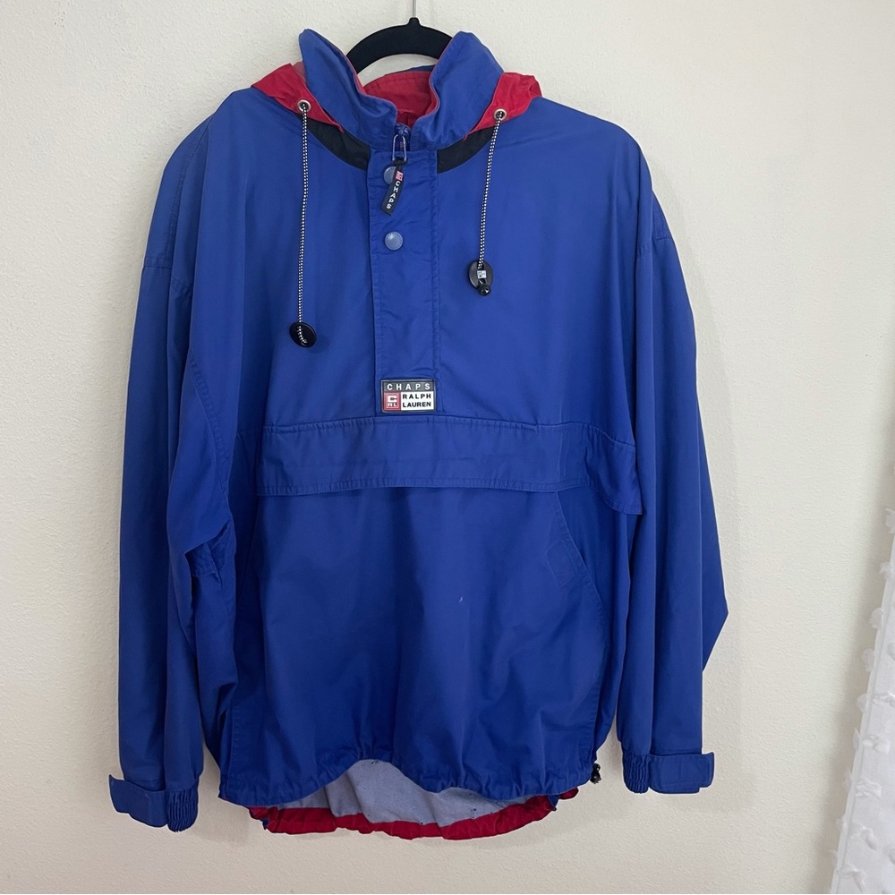 Vintage Chaps x Ralph Lauren Royal Blue Pullover Windbreaker